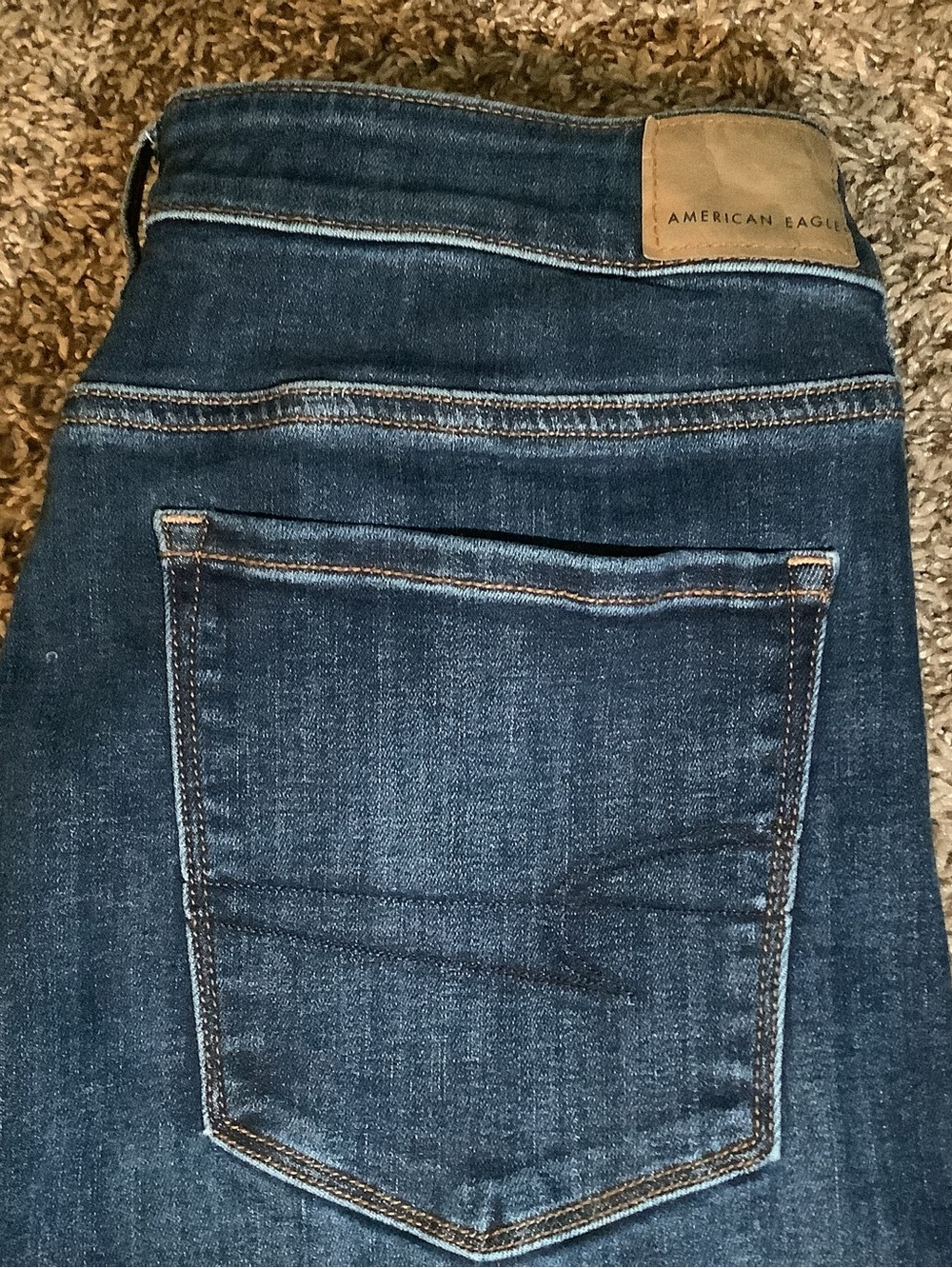American Eagle next level stretch hi-rise skinny kick jeans, size: 12R